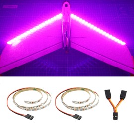 LED Light Strip for RC Fixed Wing Airplane Flying Wing Plane AR Wing Drone Model Car Truck (Pink)