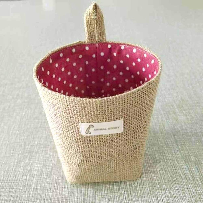 Lifreer Storage Baskets, 6 Pcs Cotton Linen Foldable Small Baskets