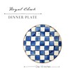 MacKenzie-Childs Royal Check Dinner Plate, Round 10-Inch Dining Plate, Enamel