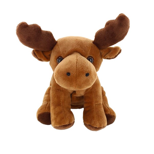 Plushland Beanie Moose Sitting 7" Stuffed Toys Plush Super Soft Winter Holiday (Benaie Moose)
