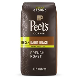 Peet's Coffee, Dark Roast Ground Coffee - Decaf French Roast 10.5 Ounce Bag