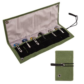 Pocket Knife Display Bag,6 Slots with Pocket Knives, Folding Small Knife Storage Pouch, Knife Roll Bag Organizer, Knives Roll Collection Protector Bag, Tactical Outdoor for EDC Mini Knife Bags