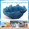 Reallnaive 1 Pack 10 Inch Seashell Decorative Bowl Large Resin