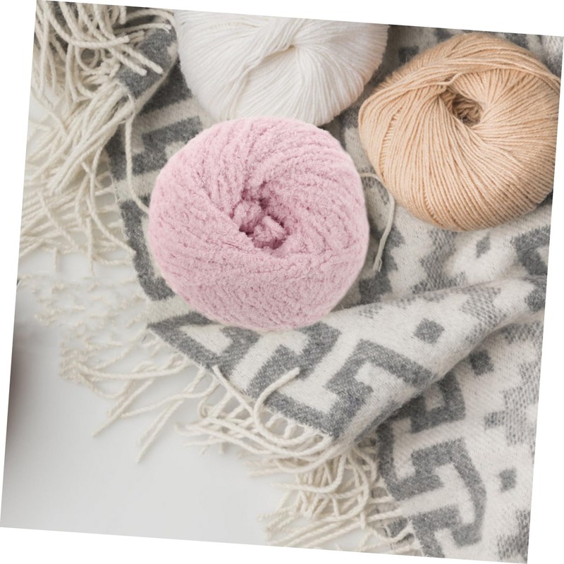 DOITOOL 2 Rolls Chenille Velvet Yarn for Doll Knitting and