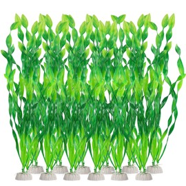 12Pcs Artificial Seaweed Water Plants, Aquarium Decorative Plants, Plastic Fish Tank Plants Decoration for Home and Office Fish Tanks(Green)