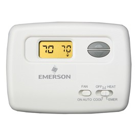 Emerson 1F79-111 Digital Non-programmable Thermostat,White