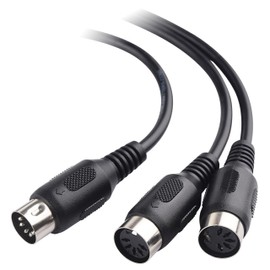 Cable Matters 5-PIN DIN MIDI Splitter Cable (Dual MIDI Cable) - 0.5 Meters / 1.6 Feet