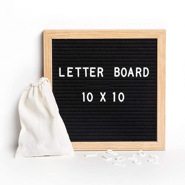 Felt Letter Board, FOME 10x10in Changeable Letter Board Message Board
