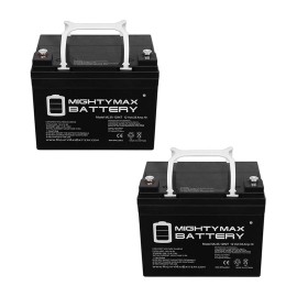 Mighty Max 12V 35AH SLA Internal Thread Battery for Interstate SLA1156 - 2 Pack