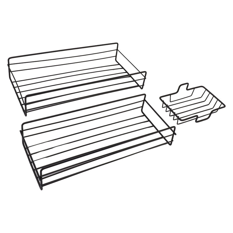 Shower Caddy Shelf Basket Self Adhesive Wall Mount Black Storage