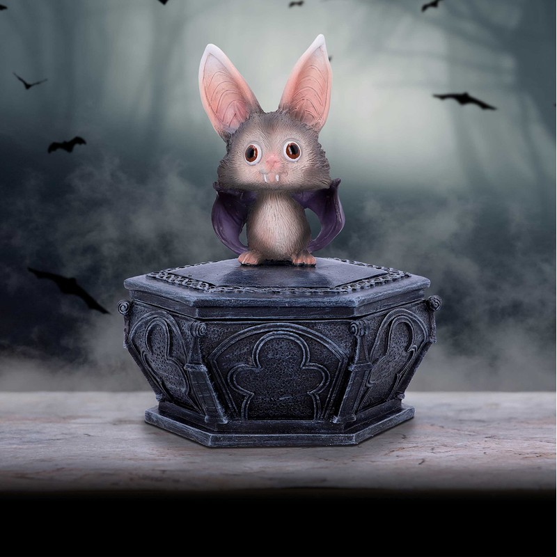 Nemesis Now Batty Box 6" Resin Black Gothic Bat Box