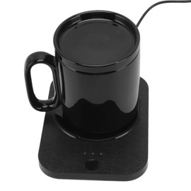 Calentador de Tazas, Control de 3 Engranajes Calentador de café Posavasos de Calefacción Alimentado Calentador de Aislamiento de Taza de Leche Calentador Eléctrico Inteligente Placa de Calentamiento (Negro)