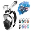 NARUTOO 180°Full Face Snorkel Mask, Double Floating Ball Design Anti-Leak