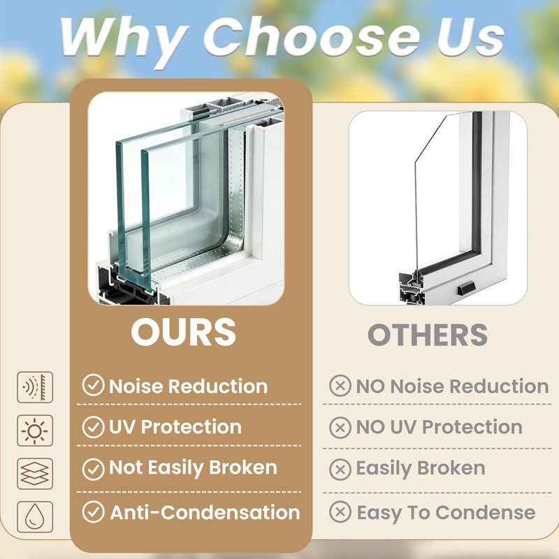 NOTASA Vinyl Basement Hopper Window, Bathroom Window 32" x 18"
