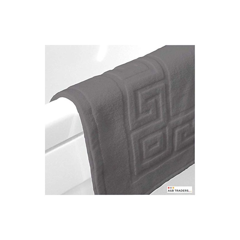 A & B TRADERS Egyptian Cotton Bath Mats Classic Greek