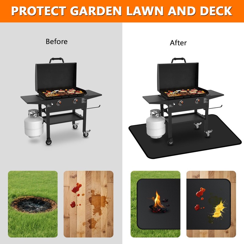 75 x 40 inch Under Grill Mats for Blackstone -