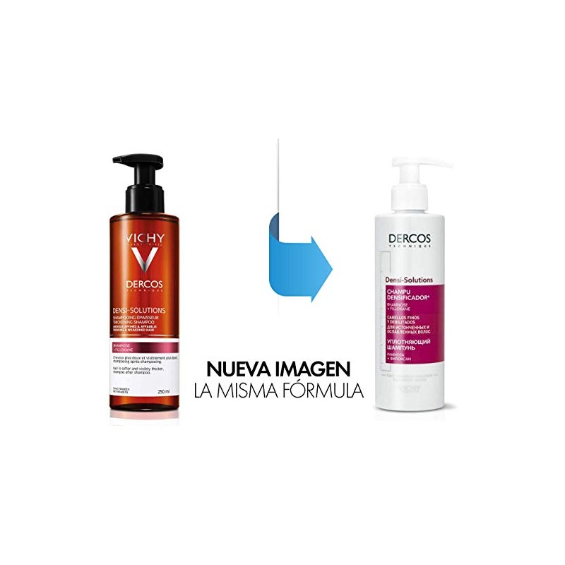 Shampoo Dercos Densisolution para más densidad del cabello, 250ml Shampoo