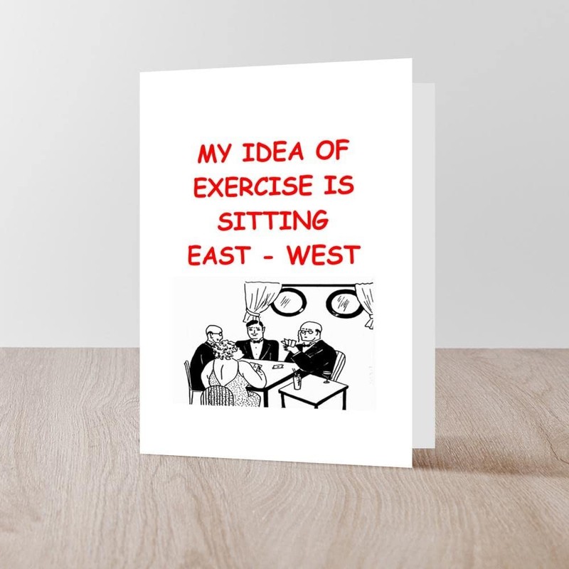 CafePress Duplicate Bridge Folded Greeting Card Matte