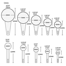 Juego de 10 cucharas medidoras de paja de trigo, utensilios de cocina, herramienta para hornear