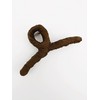 Satin Hair Claw Clamp 12.5cm Extra Strong Hold in Black,