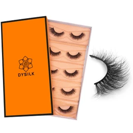 DYSILK 5 Pairs 6D Lashes Faux Mink Eyelashes Wispy Fluffy Natural Look False Eyelashes Long Lashes Pack Mink Lashes Soft Reusable Eye Lashes |Wispy-10-15mm