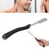 Men's Straight Edge Razor Zinc Alloy Wooden Handle Razor for