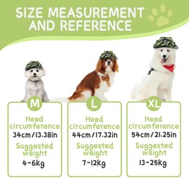 Shyllin Dog Baseball Hat, Adjustable Dog Cap with Ear Holes, Pet Outdoor Caps, Breathable Sun Hats for Small, Medium and Large Dogs (Green, M)