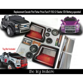 The Toy Restore Replacement Stickers fits Fisher Price Power Wheels Ford F-150 Older Model 12Volt