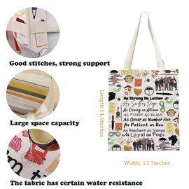 TUA TV Series Merchandise Tote Bag Umbrella Inspired Shoulder Bag Academy Team Gift Hello Hand Goodbye Gift (CA-AsStrongAsToteS)