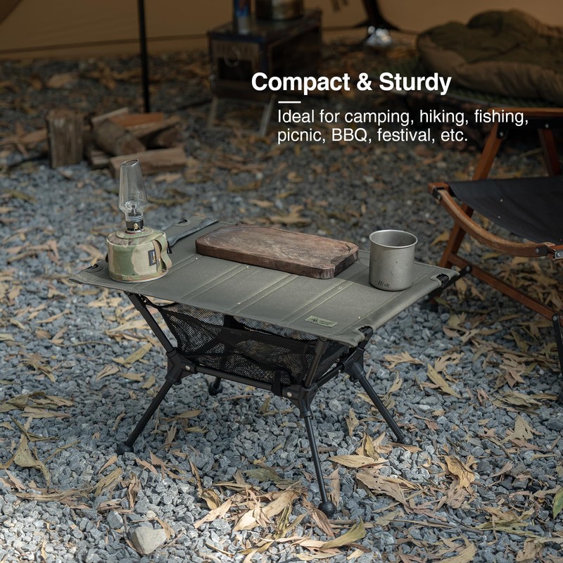 ONETIGRIS Dipper Camping Table, Lightweight Portable Folding Table with Mesh