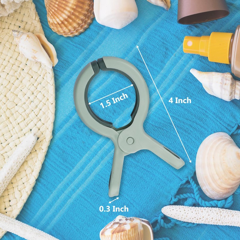 9 Pack Beach Towel Clips, Heavy-Duty Plastic Clothes Pins Bright