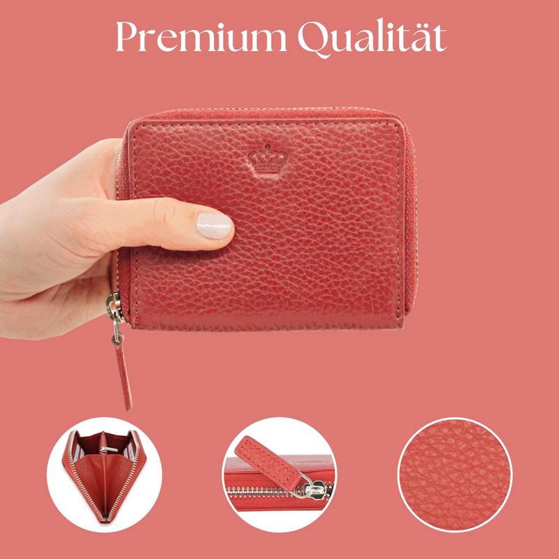 Baur Women's Genuine Leather Wallet, Mini Wallet with RFID Protection,