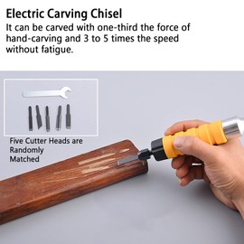 Nunafey Electric Chisel, Electric Carving Chisel Tool High-speed Vibration with Storage Box for Woodworking