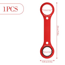 GLADFRESIT Bottom Bracket Tool, Precision Lightweight Axis Wrench Tool Adapter Repair Tool Aluminum Alloy BB Tool for Mountain Bike Bicycle