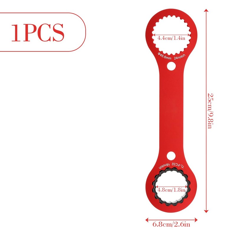 GLADFRESIT Bottom Bracket Tool, Precision Lightweight Axis Wrench Tool Adapter