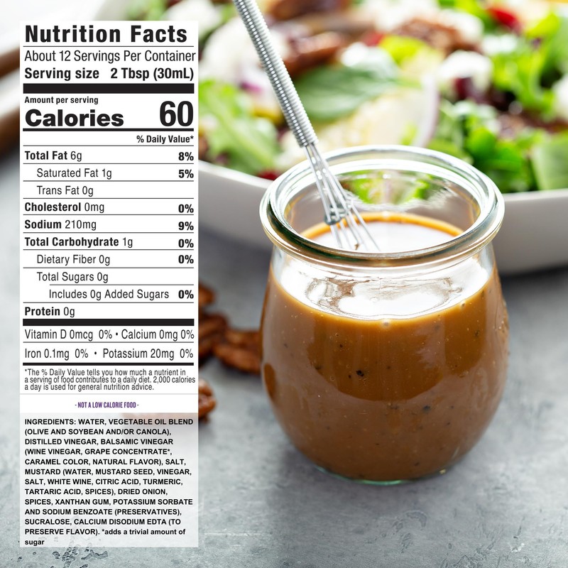 G Hughes Balsamic Vinaigrette Salad Dressing, Sugar Free, Gluten Free,