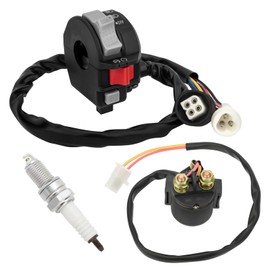 M MATI Start Stop Headlight Switch & Starter Solenoid Relay & Spark for Yamaha Big Bear 350 Warrior 350 87-95 Moto-4 350 250 225 86-94 Terra Pro 88