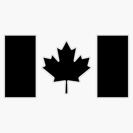 HOF Trading Canada: Black Military Flag Vinyl Sticker Waterproof Decal Laptop Wall Window Bumper Sticker 5"