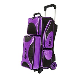 Bowlerstore Products Moxy Deluxe Triple Roller Bowling Bag - Purple/Black