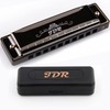 JDR Harmonica C, Blues armonica Key of C 10 Hole