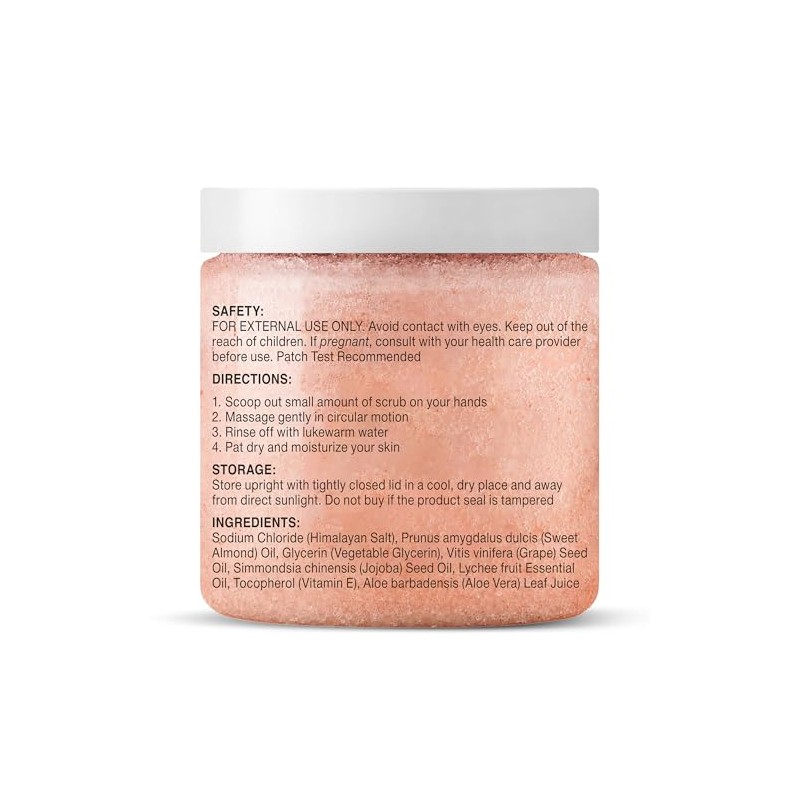 Majestic Pure Himalayan Salt Body Scrub with Lychee Oil, Exfoliating