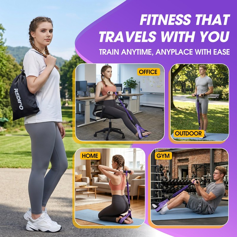 Pedal Resistance Band with Handle Multifunction Foot Resistance Bands