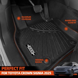 All Weather Floor Mats for 2025 Toyota Crown Signia Floor Mats & Trunk Mat for Toyota Crown Signia Cargo Mat Accessories Guard Odorless Anti-Slip Floor Liner