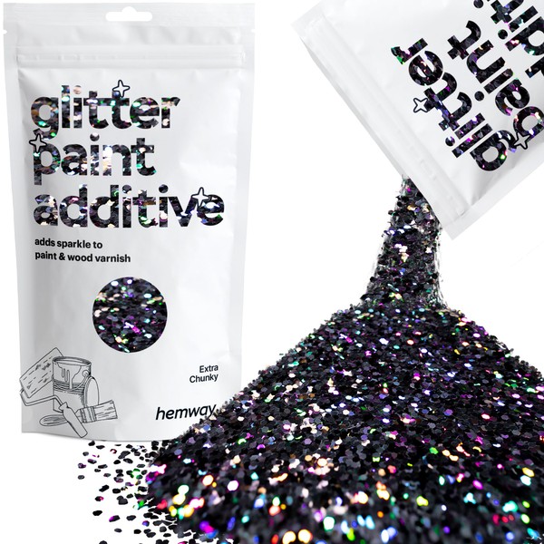 Hemway Glitter Paint Additive Crystals for Acrylic Emulsion Paint, Interior