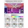 JSAITEE 52 inch Ceiling Fan with Light, 6 Speeds Reversible