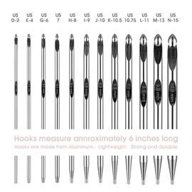 Tunisian Crochet Hooks Set Aluminum Metal Interchangeable Crochet Hook with Cable 3mm-10mm Ergonomic Crochet Hooks for Arthritic Hands 26Pic (Pink)