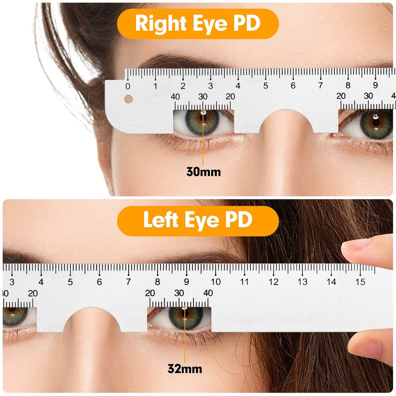 Ezyaid Metal PD Ruler - Pupillary Distance Ruler with Instructions