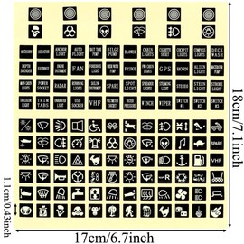 132PCS Rocker Switch Label Decal for Car Centre Console Switch Circuit Panel Label Luminous Stickers Night Safety Decals Graphic Text Stickers for Boat Truck Camper Dashboard Trailer Headlight Control