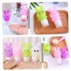 Beatifufu 3pcs Bottle Rabbit Shampoo Silicone Squeeze Bottle Lotion Squeeze