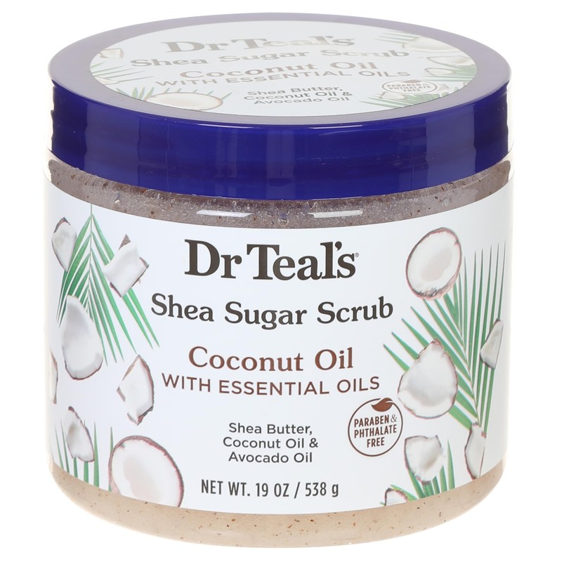 Dr. Teals Shea Sugar Scrub Coconut Oil 19 Ounce Jar